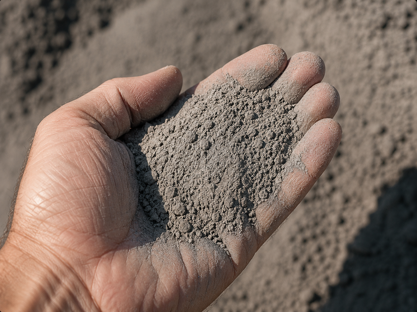 Hand holding rich Arizona soil